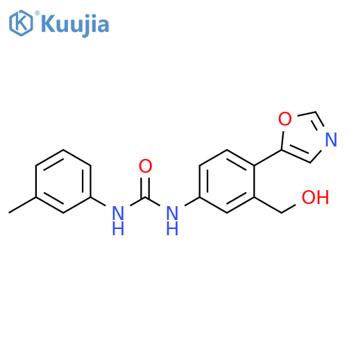 Urea, N-[3-(hydroxymethyl)-4-(5-oxazolyl)phenyl]-N'-(3-methylphenyl)- structure