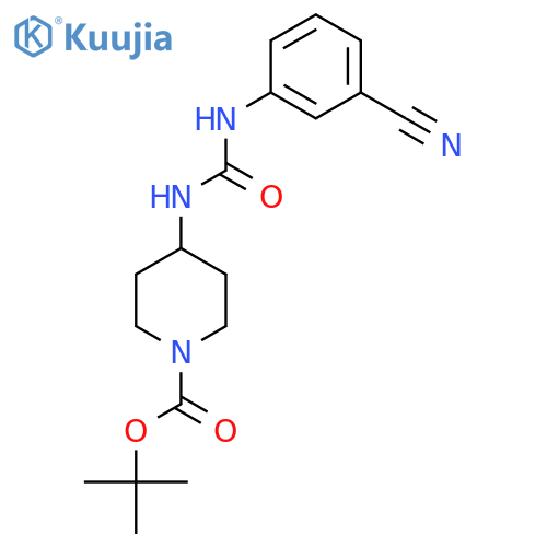 Tert-Butyl 4-[3-(3-cyanophenyl)ureido]piperidine-1-carboxylate structure