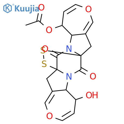 8H,16H-7a,15a-Epidithio-7H,15H-bisoxepino[3',4':4,5]pyrrolo[1,2-a:1',2'-d]pyrazine-7,15-dione,5-(acetyloxy)-5,5a,13,13a-tetrahydro-13-hydroxy-, (5S,5aS,7aR,13S,13aS,15aR)- structure