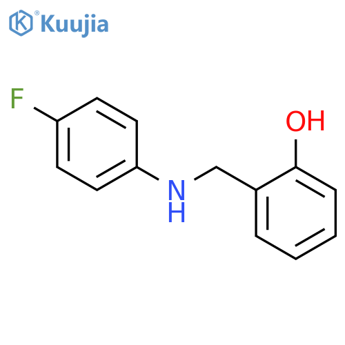 2-{(4-fluorophenyl)aminomethyl}phenol structure