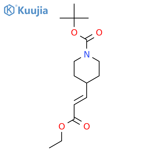 tert-butyl 4-[(1E)-3-ethoxy-3-oxoprop-1-en-1-yl]piperidine-1-carboxylate structure