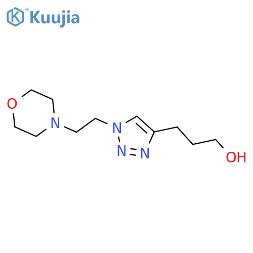 3-{1-[2-(morpholin-4-yl)ethyl]-1H-1,2,3-triazol-4-yl}propan-1-ol structure