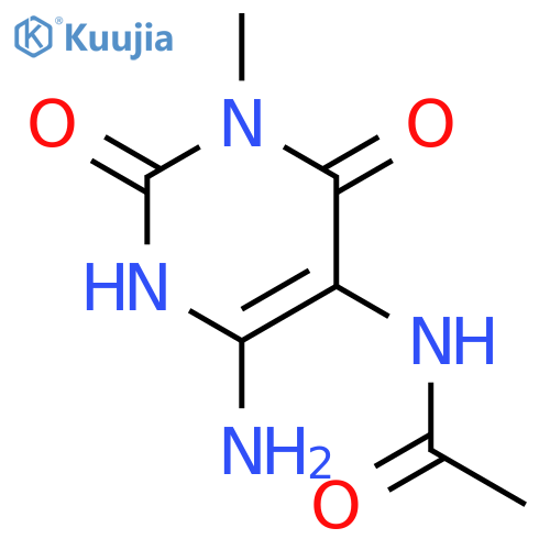 N-(6-Amino-3-methyl-2,4-dioxo-1,2,3,4-tetrahydropyrimidin-5-yl)acetamide structure