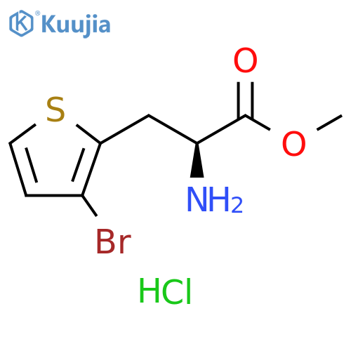 methyl (2S)-2-amino-3-(3-bromothiophen-2-yl)propanoate hydrochloride structure