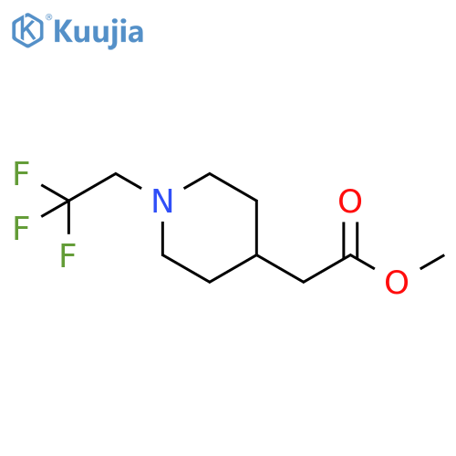 methyl 2-1-(2,2,2-trifluoroethyl)piperidin-4-ylacetate structure