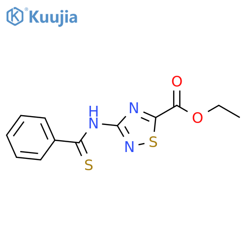 ethyl 3-benzenethioamido-1,2,4-thiadiazole-5-carboxylate structure