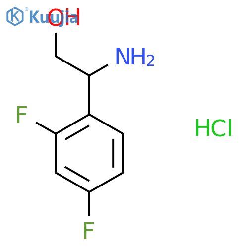 2-Amino-2-(2,4-difluorophenyl)ethan-1-ol hydrochloride structure
