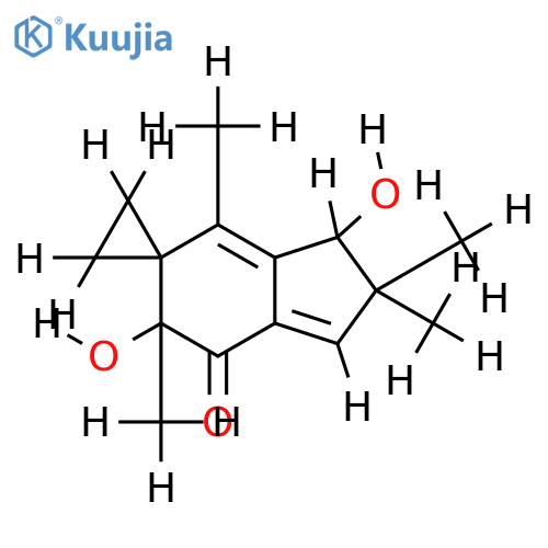 (3'R)-3'r,6't-Dihydroxy-2',2',4',6'c-tetramethyl-2',3'-dihydro-spiro[cyclopropan-1,5'-inden]-7'-on structure