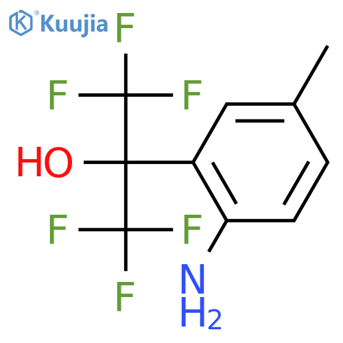 2-(2-Amino-5-methylphenyl)-1,1,1,3,3,3-hexafluoropropan-2-ol structure