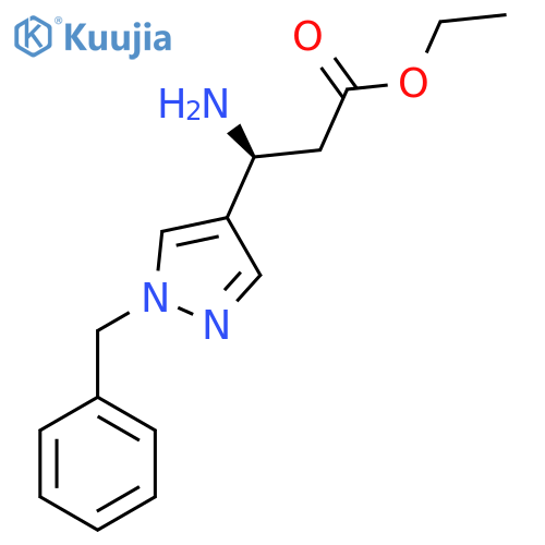 ethyl (3S)-3-amino-3-(1-benzyl-1H-pyrazol-4-yl)propanoate structure