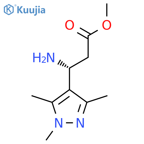 methyl (3R)-3-amino-3-(trimethyl-1H-pyrazol-4-yl)propanoate structure