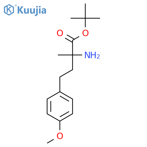 tert-butyl 2-amino-4-(4-methoxyphenyl)-2-methylbutanoate structure