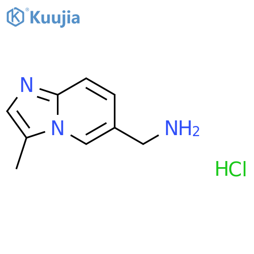 Imidazo[1,2-a]pyridine-6-methanamine, 3-methyl-, hydrochloride (1:2) structure