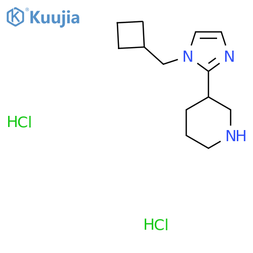 3-1-(Cyclobutylmethyl)-1H-imidazol-2-ylpiperidine dihydrochloride structure