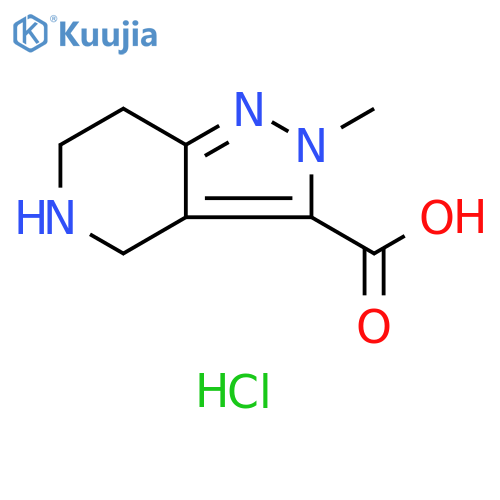 2-methyl-2H,4H,5H,6H,7H-pyrazolo[4,3-c]pyridine-3-carboxylic acid dihydrochloride structure