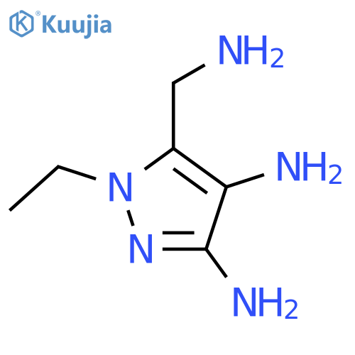 1H-Pyrazole-3,4-diamine, 5-(aminomethyl)-1-ethyl- structure