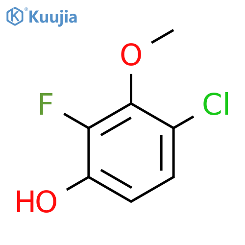 4-Chloro-2-fluoro-3-methoxyphenol structure
