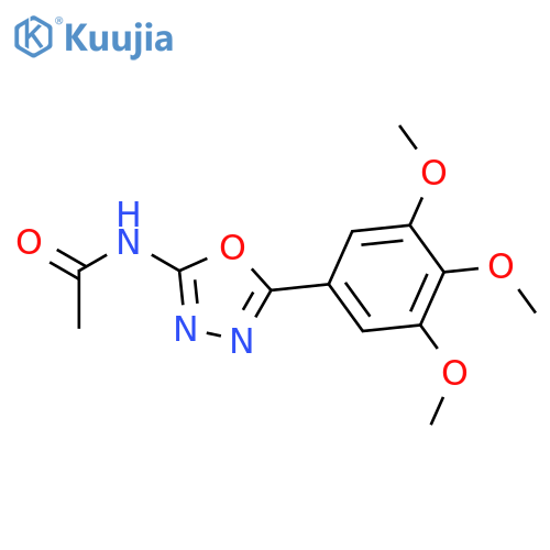 N-[5-(3,4,5-trimethoxyphenyl)-1,3,4-oxadiazol-2-yl]acetamide structure