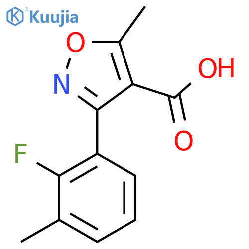 3-(2-Fluoro-3-methylphenyl)-5-methylisoxazole-4-carboxylic Acid structure