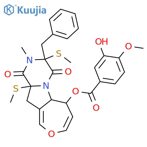 Emestrin H; N9-Me, 5-O-(3-hydroxy-4-methoxybenzoyl) structure