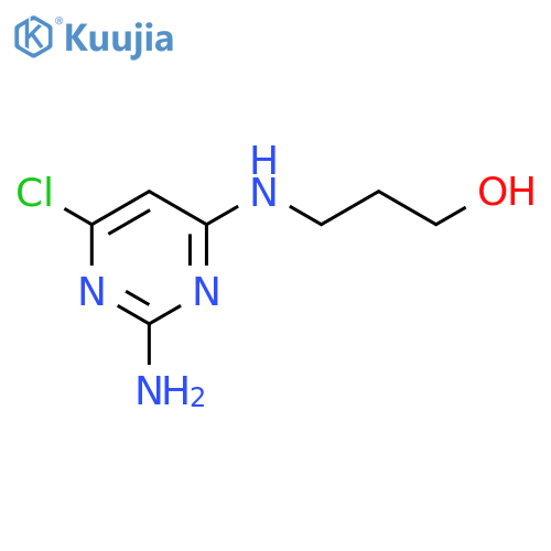 1-Propanol, 3-[(2-amino-6-chloro-4-pyrimidinyl)amino]- structure