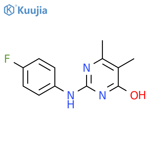 2-(4-Fluorophenyl)amino-5,6-dimethylpyrimidin-4(3H)-one structure