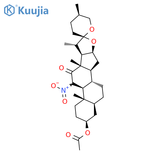 Spirostan-12-one, 3-(acetyloxy)-11-nitro-, (3b,5a,11a,25R)- structure