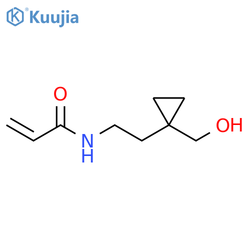 N-{2-1-(hydroxymethyl)cyclopropylethyl}prop-2-enamide structure