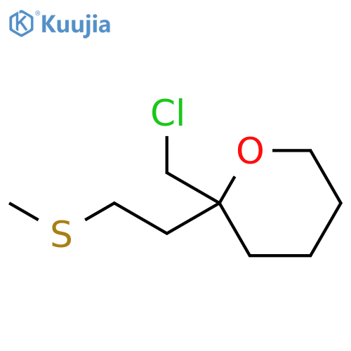 2H-Pyran, 2-(chloromethyl)tetrahydro-2-[2-(methylthio)ethyl]- structure