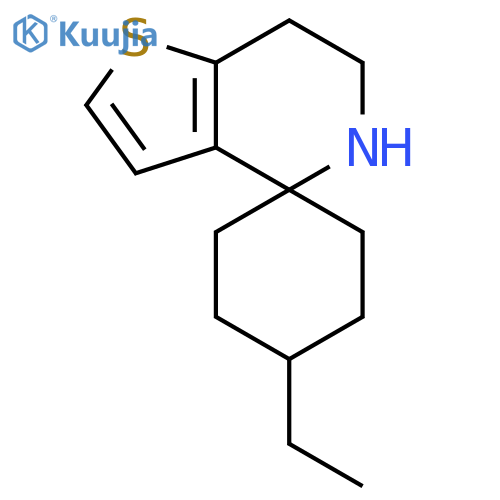4-ethyl-6',7'-dihydro-5'H-spirocyclohexane-1,4'-thieno3,2-cpyridine structure