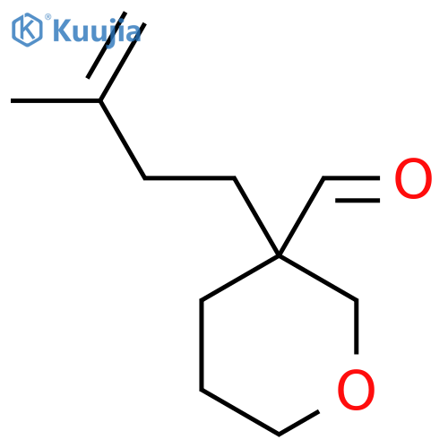 3-(3-methylbut-3-en-1-yl)oxane-3-carbaldehyde structure