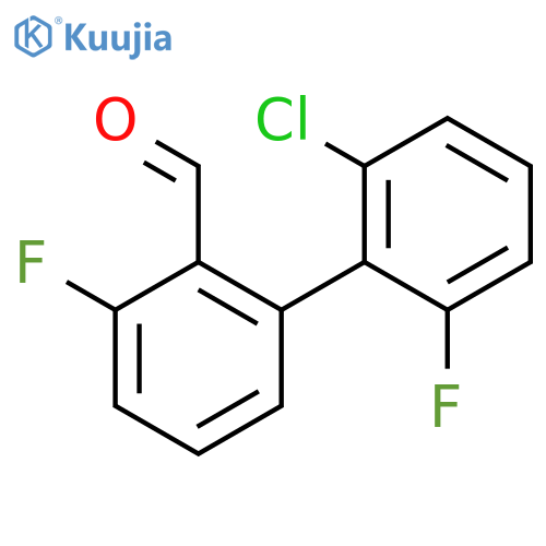 2-(2-Chloro-6-fluorophenyl)-6-fluorobenzaldehyde structure
