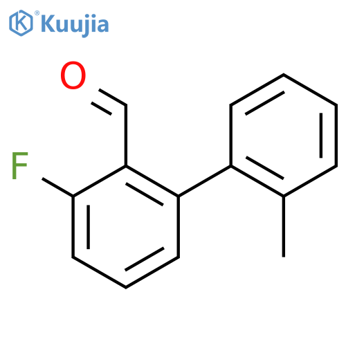 2-fluoro-6-(2-methylphenyl)benzaldehyde structure
