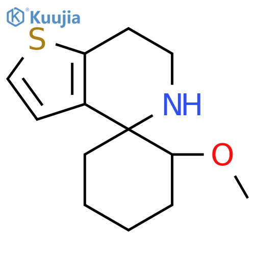6-methoxy-6',7'-dihydro-5'H-spirocyclohexane-1,4'-thieno3,2-cpyridine structure