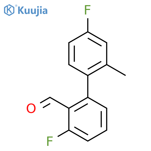 2-Fluoro-6-(4-fluoro-2-methylphenyl)benzaldehyde structure