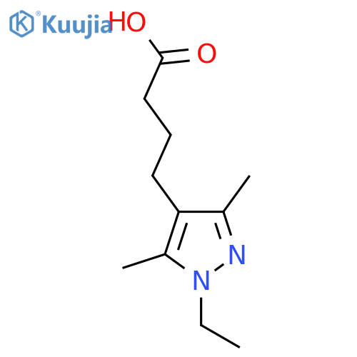 4-(1-ethyl-3,5-dimethyl-1H-pyrazol-4-yl)butanoic acid structure