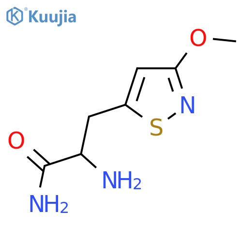 2-amino-3-(3-methoxy-1,2-thiazol-5-yl)propanamide structure