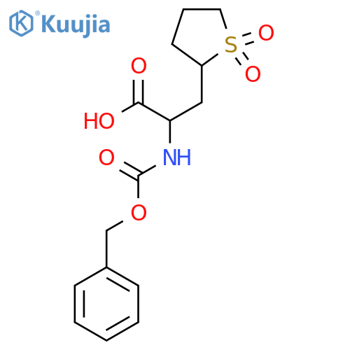 2-{(benzyloxy)carbonylamino}-3-(1,1-dioxo-1lambda6-thiolan-2-yl)propanoic acid structure