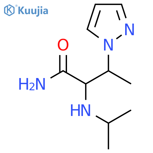 2-(propan-2-yl)amino-3-(1H-pyrazol-1-yl)butanamide structure