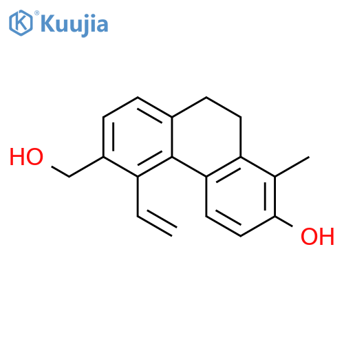 3-Phenanthrenemethanol, 4-ethenyl-9,10-dihydro-7-hydroxy-8-methyl- structure