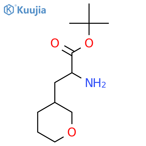 Tert-butyl 2-amino-3-(oxan-3-yl)propanoate structure