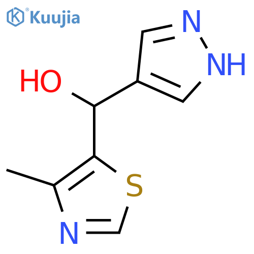 (4-methyl-1,3-thiazol-5-yl)(1H-pyrazol-4-yl)methanol structure