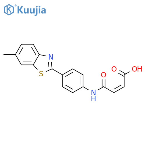 2-Butenoic acid, 4-[[4-(6-methyl-2-benzothiazolyl)phenyl]amino]-4-oxo-, (Z)- (9CI) structure