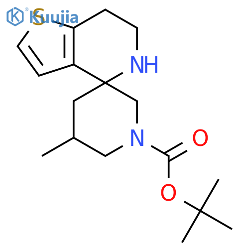 tert-butyl 5-methyl-6',7'-dihydro-5'H-spiropiperidine-3,4'-thieno3,2-cpyridine-1-carboxylate structure