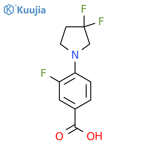 4-(3,3-Difluoropyrrolidin-1-yl)-3-fluorobenzoic acid structure
