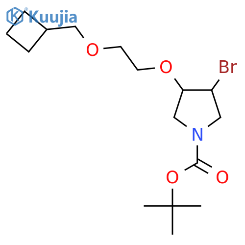 tert-butyl 3-bromo-4-2-(cyclobutylmethoxy)ethoxypyrrolidine-1-carboxylate structure