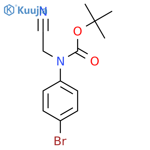tert-butyl N-(4-bromophenyl)-N-(cyanomethyl)carbamate structure