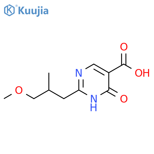 5-Pyrimidinecarboxylic acid, 1,6-dihydro-2-(3-methoxy-2-methylpropyl)-6-oxo- structure