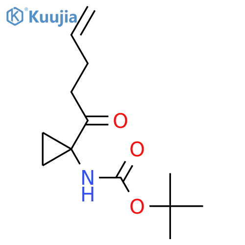 tert-butyl N-[1-(pent-4-enoyl)cyclopropyl]carbamate structure