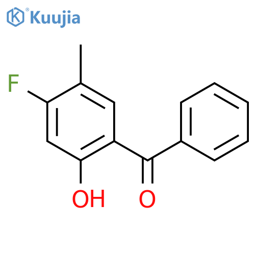2-benzoyl-5-fluoro-4-methylphenol structure